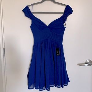 🥳 HP! 🥳 Lulus Blue Off-the-Shoulder Dress